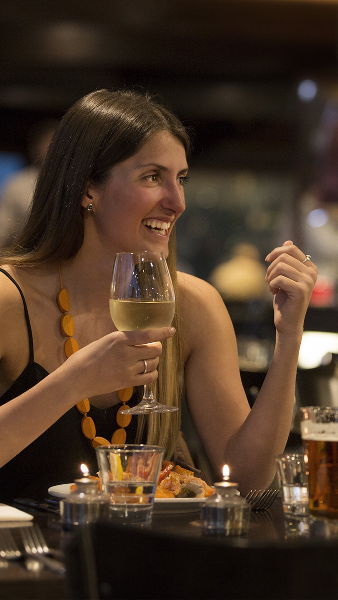 Girl drinking wine